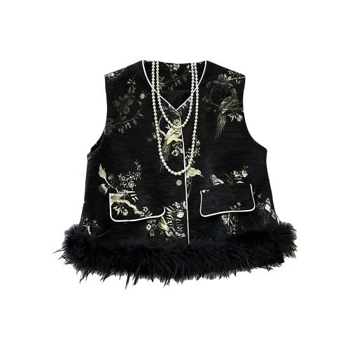 AURORA DIARY Черные Женские Жилеты