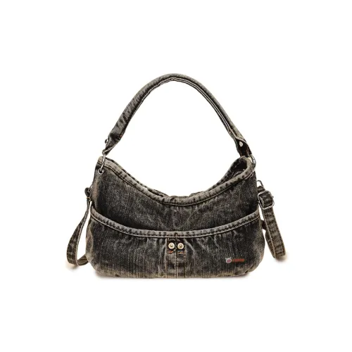 XIAOZHUBANNA Деним Сумка Стандартная Женская Черная Синяя