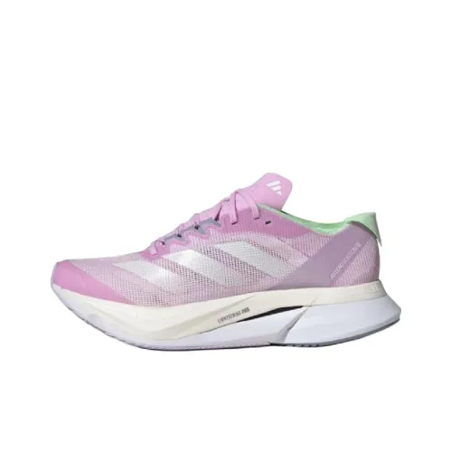 Adidas Adizero Boston 12 противоскользящие низкие беговые кроссовки для женщин фиолетовые