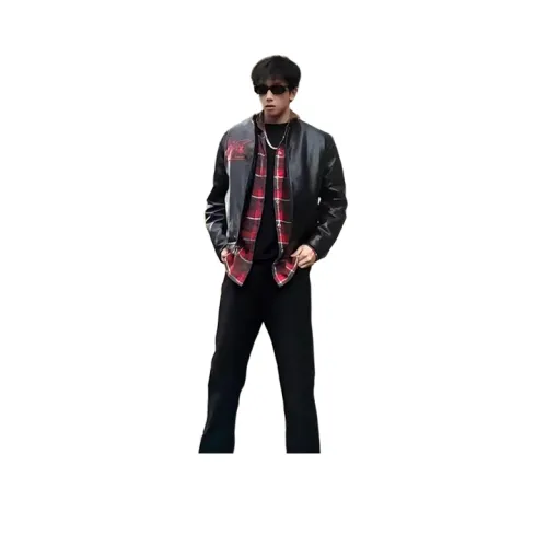 YIWANSHIDUO Кожа Куртка Унисекс