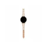 Четырехлистный клевер, полностью покрытый горным хрусталем, розовое золото, цепь, белый