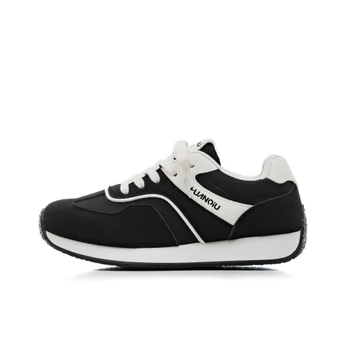 HUANQIU Износостойкий Легкий Дышащий и Противоскользящий. Низкий Топ Беговые кроссовки Женские Черный