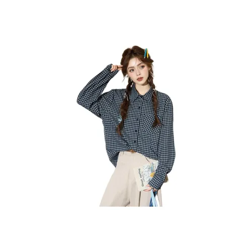 FAWENXIANGZI Клетка Женская Рубашка