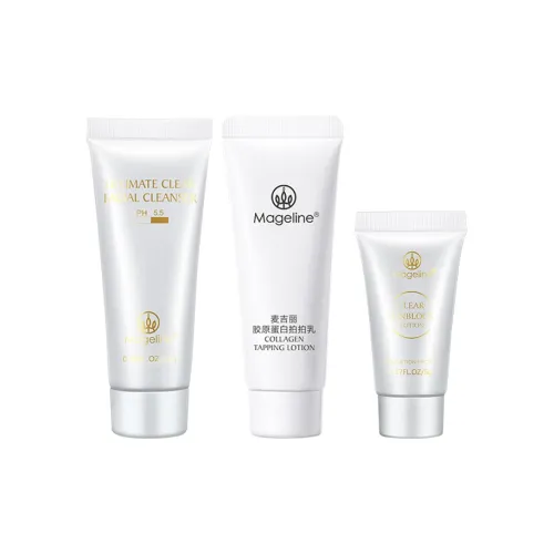 MAGELINE Очищающее средство 15 г + Тоник 15 мл + Защитный крем 5 г Лифтинг Увлажнение Питание И Очищающее