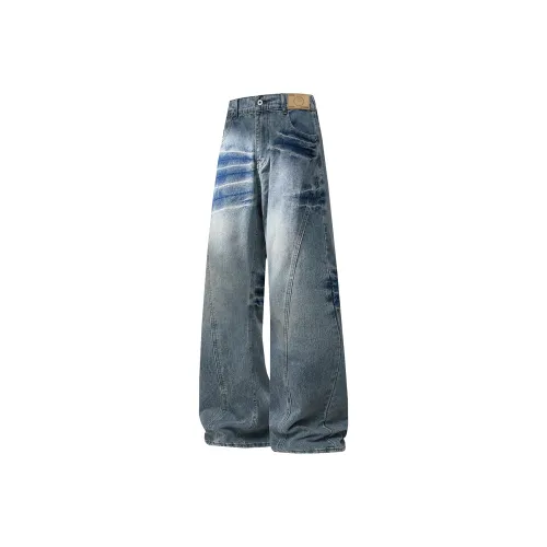 DAWEIBEIKEN Синий Унисекс Джинсы