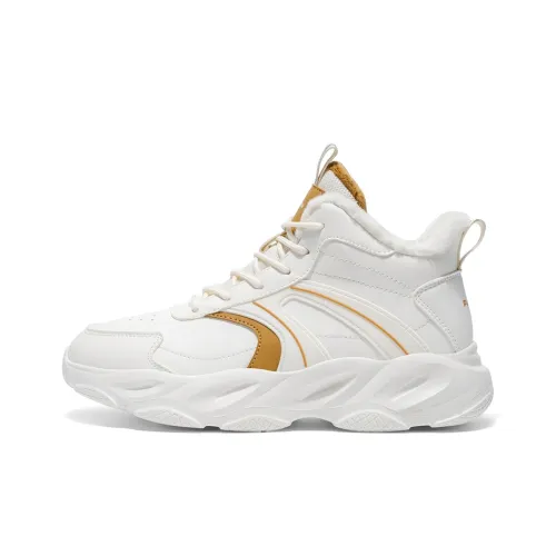 DINGGU Обувь Износостойкая и Противоскользящая Высокие Топы Толстоподошвенные Кроссовки Мужские