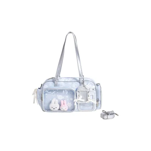 Miffy Ткань Ит-Сумка Стандартная Женская Синяя Зеленая