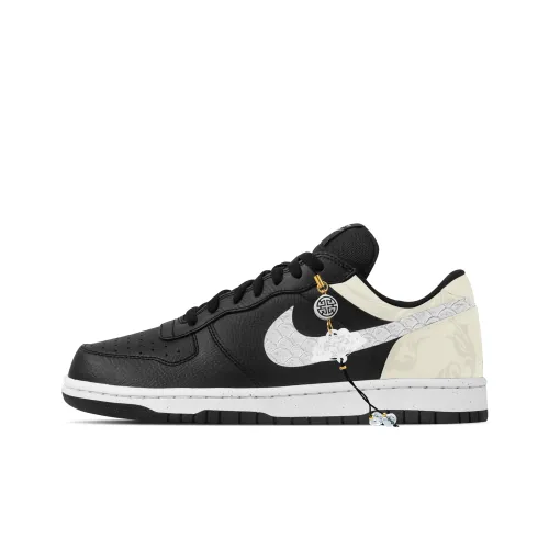 Nike BIG Простой Вышитый Облако Устойчивый к истиранию Дышащий Низкий Топ Скейтбординг Кроссовки Мужские Черный Бежевый