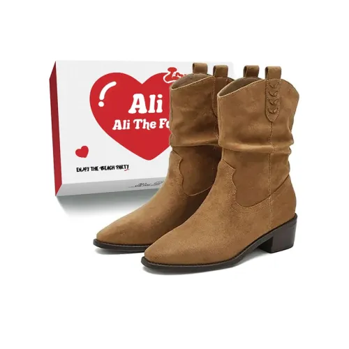 Али Тх Фокс Осенний Зимний Элегантный Элегантный Тонкий Ботинки Ботильоны Женские