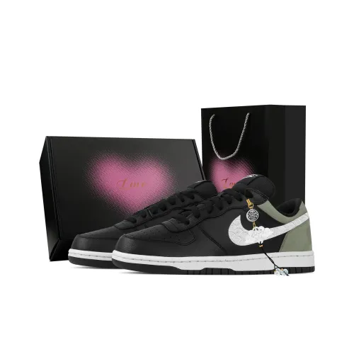 Nike BIG Лесной мшистый Entwined с Облака Аbrasion Resistant Дышащий Низкий Топ Скейтбординг Мужской Черный Зеленый