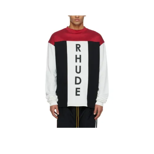 RHUDE Красный Черный Мужская T-Рубашка