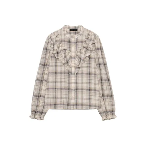 ZARA Collaboration Телесный Коричневый Женские Рубашки