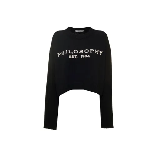 PHILOSOPHY DI LORENZO SERAFINI FW22 Свободный крой Свитер Женский Черный