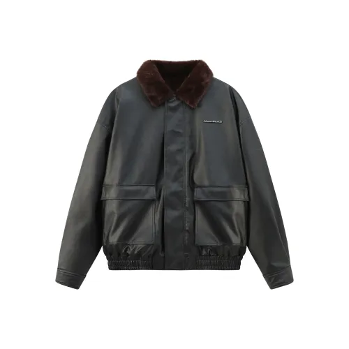 NewJnxs Черный Унисекс Кожаные куртки