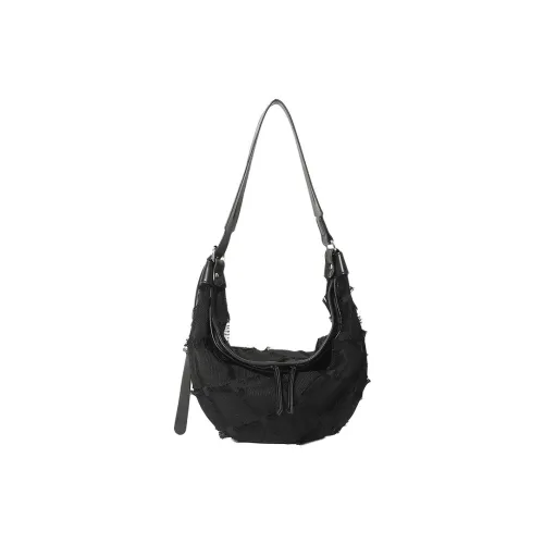 MASTER CANVAS Ткань Полукруглая Сумка на плечо Сумка на плечо Пельмени Стандартная Женская Черная