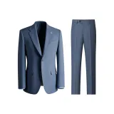 Gray Blue Two-Piece Set (Detachable Brooch)  
Серый Синий Двухкомпонентный Комплект (Съемная Брошь)