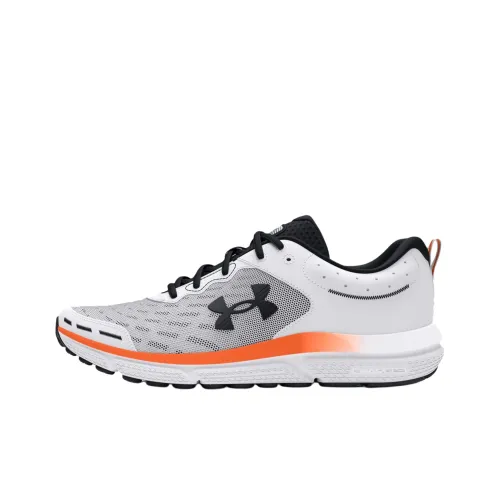 Under Armour Charged Assert 10 Амортизация Низкий Топ Повседневные Беговые Кроссовки Мужские Серый Оранжевый