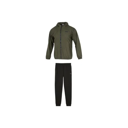 PUMA Clothing Комплект Темно-оливковый Топ + Черный Низ Мужской Повседневный Спортивный