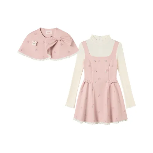 FABRIC PIG Платье + Плащ Шаль + С подарками Брошь Женские Комплекты с юбкой