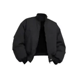 Чёрный хлопковый пуховик