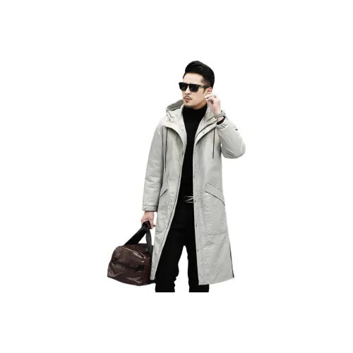 OGQG Белый Мужская Кожаная Куртка