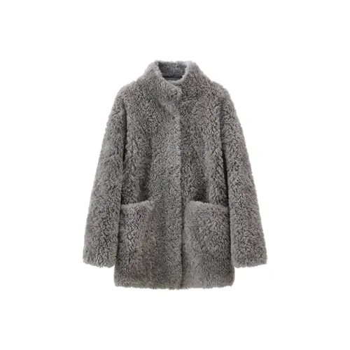 EMDPN Серый Женский Пальто