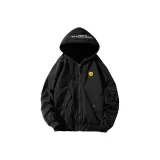 Чёрный, хлопковый, с капюшоном