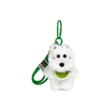 Зеленые брелоки для слюни + Белый плюшевый Вест-хайленд