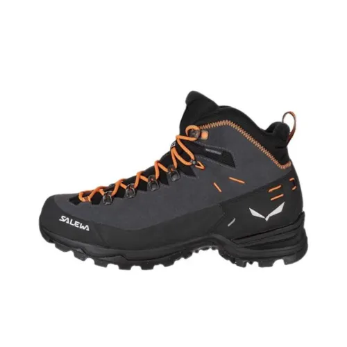 SALEWA ALP Mate Противоскользящий Устойчивый к истиранию MID Топ Походная обувь Мужская Черный Серый