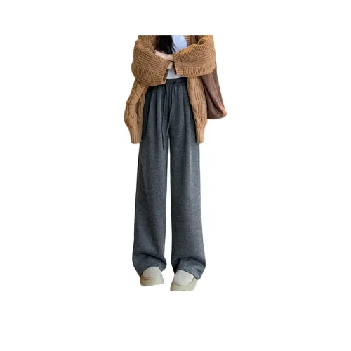 ZHULINGJI Темно-серый с флисовой подкладкой утолщенные женские повседневные штаны