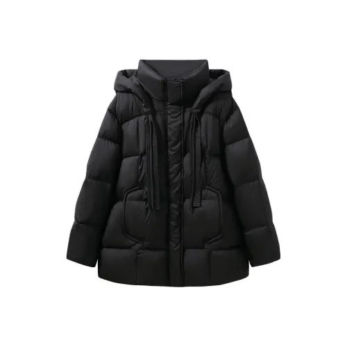 XIAOGULI Зимний пуховик женский черный