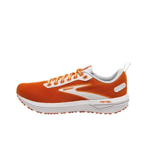 Brooks Revel 6 Амортизация Износостойкие Низкие Кроссовки для Бега Мужские Оранжевые
