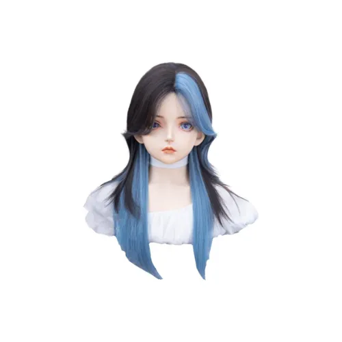 Northward Incline Balayage Синий Волк Ласточкин хвост Straight Длинный Волосы Парики Для Мужчин и Женщин Высокая Температура Пряжа