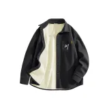 [Теплый Вельвет] Темно-серый (Ma Лайфстайл Радость Логотип на груди)