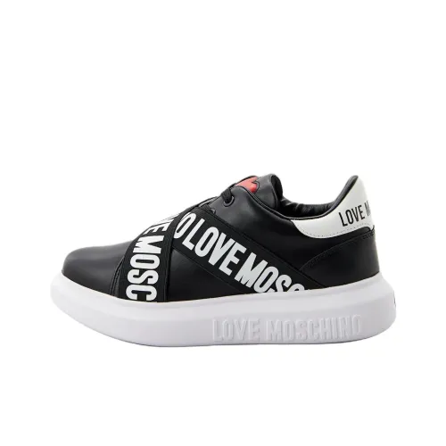 MOSCHINO Низкие кроссовки для скейтбординга женские черные
