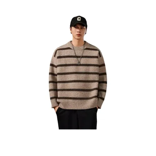 LEIGHZ Полосы Кофе Унисекс Трикотаж