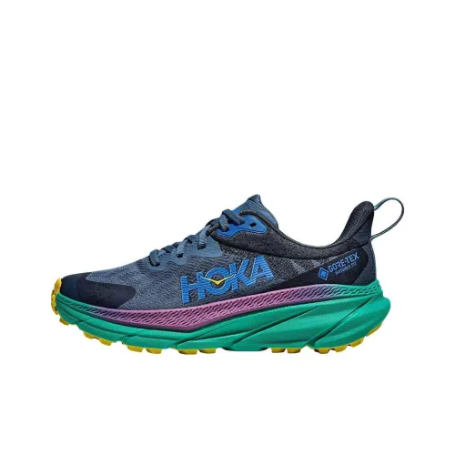 HOKA ONE ONE Амортизация Износостойкий Низкий Топ Y2K Беговые кроссовки Женские Сине-зеленый