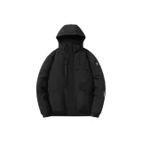 Чёрный улучшенный графеновый хлопковый пуховик