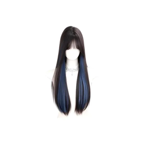 QIYEXUE Нет Wear Волосы Net Collection Топ Волосы Патч Женская Перука Градиентная Высокая Температура Пряжа Длинные Прямые Волосы