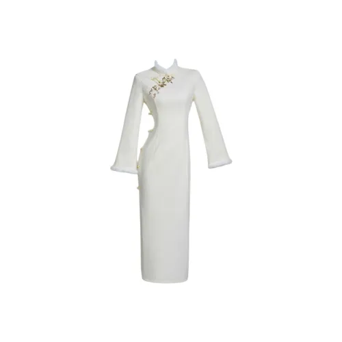 VENICEW Длинное платье с длинными рукавами женское