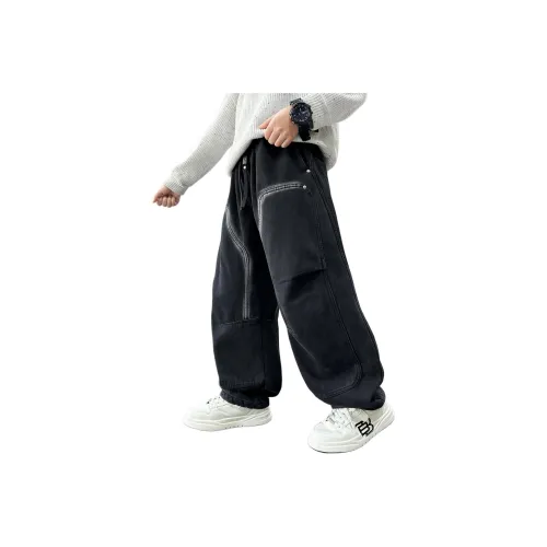 Marcolor Черные флисовые штаны с подкладкой школьные джинсы