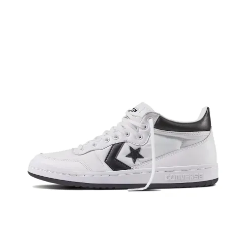 Конверс MID Slip-Resistant Амортизация MID Топ Скейтборд Кроссовки Унисекс Черный Белый