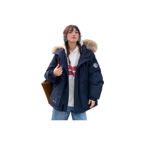 MUCCHIC Темно-синий женский пуховик