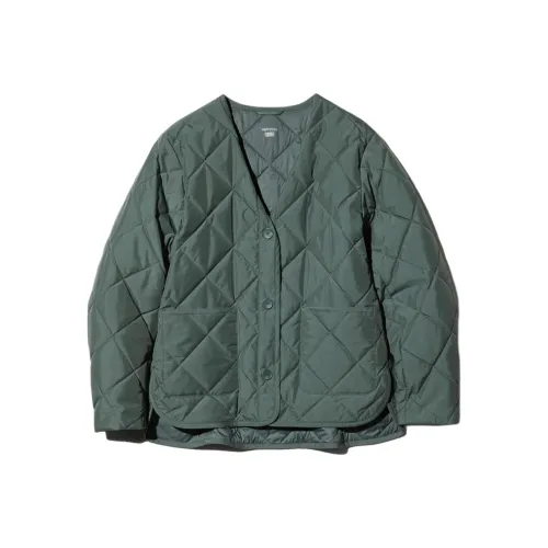 UNIQLO Оливковый Женский Пуховик
