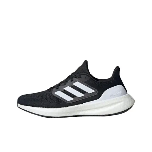 Adidas Pureboost 23 Устойчивый к истиранию Дышащие Беговые кроссовки с низким верхом для бега Унисекс Черный Белый