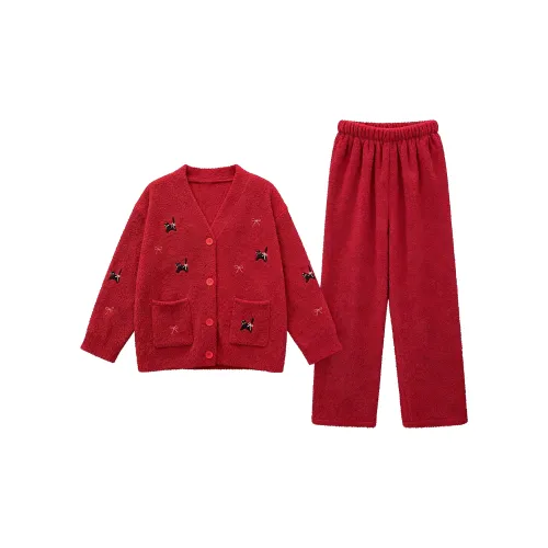 O'MESIK Красный Женский Пижамный Комплект