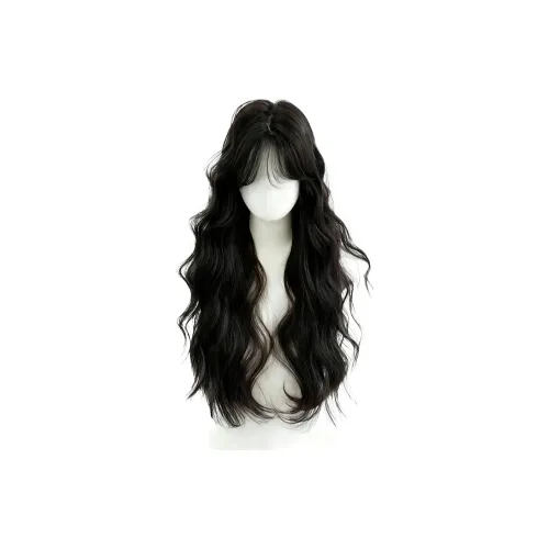 UMIFFA Овечья шерсть Длинные кудрявые волосы с боковой челкой парик для женщин Лолита с средней частью и полным набором для головы