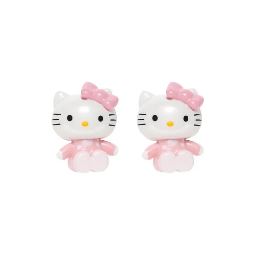 Серьги-гвоздики из серебра S925 с брендом Sanrio женские