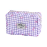 Фиолетовая клетка, бант, подушка, сумка, 18*9*11