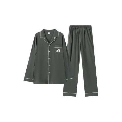 Supremo Cat Темно-синий Синий Мужской Пижамный Комплект